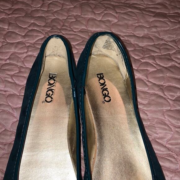 Bongo Cottagecore Ballet Flats Blue Green Divinity Bow Flats - Picture 4 of 9